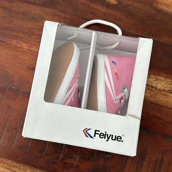 Feiyue Delta Mid Hi Top (Infant/Toddler) Shoes Pink. US 4, UK 3, EUR 19, CM 11.4 - Picture 2 of 2